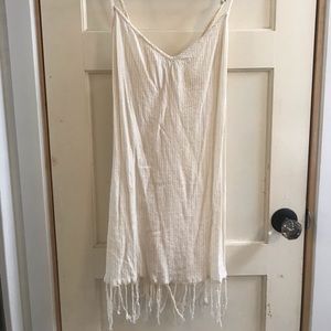 Rip Curl gold & white linen dress size large